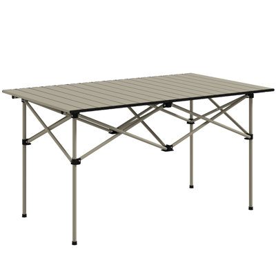 Nyimah Rectangular Metal Folding Outdoor Camping Table , 95cm W 55cm D