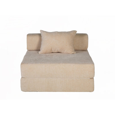 Chenille Convertible Floor Chair