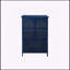 Armoire de rangement polyvalente en métal avec portes élégantes en verre pour différentes pièces-588171097