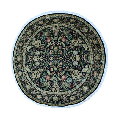 Tapis zone en laine ovale 5 pi 10 po x 6 pi one-of-kind-noué la black Massimo