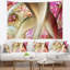 Tapisserie abstraite or rouge-28496228