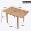 Table de salle à manger extensible de 29 à 45 po pour 4 personnes, table de cuisine pliante avec pieds en bois d'hévéa-1077612691