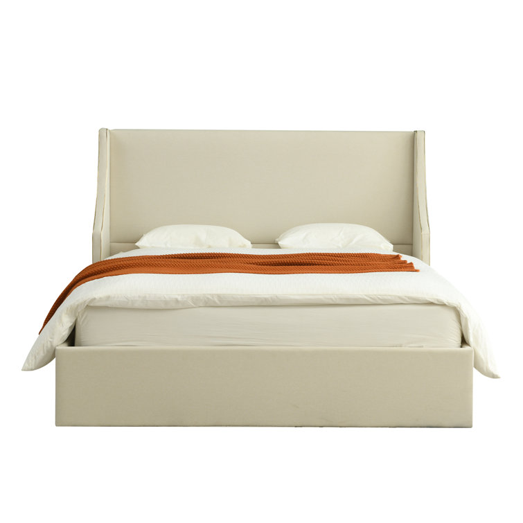 Bertolucci Upholstered Wingback Storage Bed