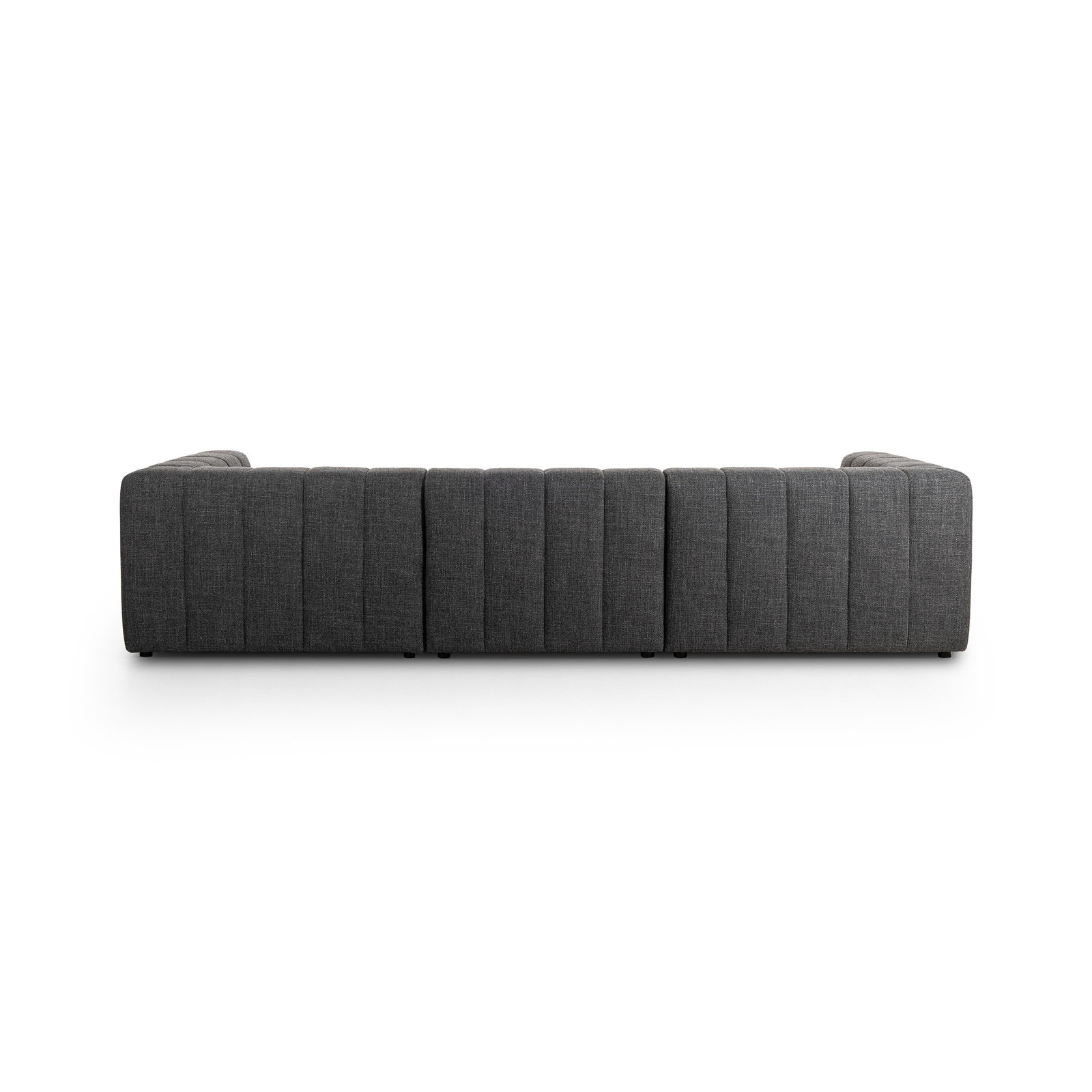 Bowry Sofa and Chaise, Left Hand Facing, Saxon Charcoal Polyester Blend