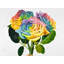 Bouquet Of Rainbow Roses Print On Canvas