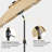 108” Solar-Powered Tilt Patio Umbrella Outdoor Parasol with Central Light-110542732
