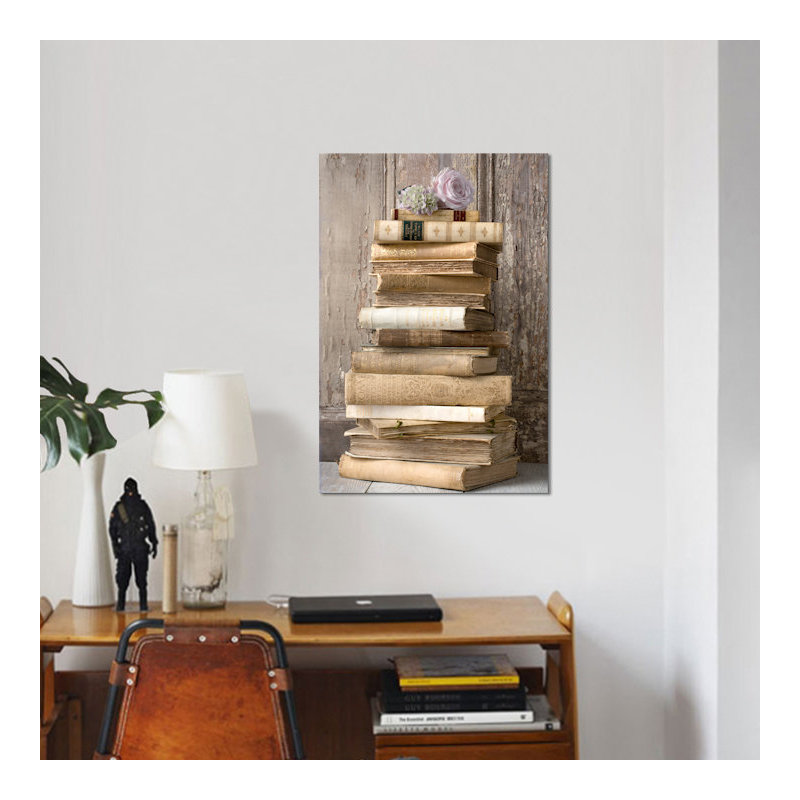 Books I - Print on Canvas, No Frame, 152.5 cm H x 101.5 cm W x 3.175 cm D