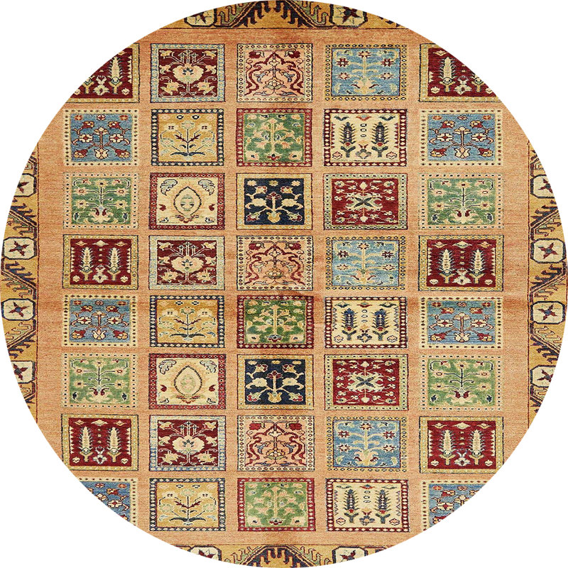 Abstract Indoor Rug, Round 7'