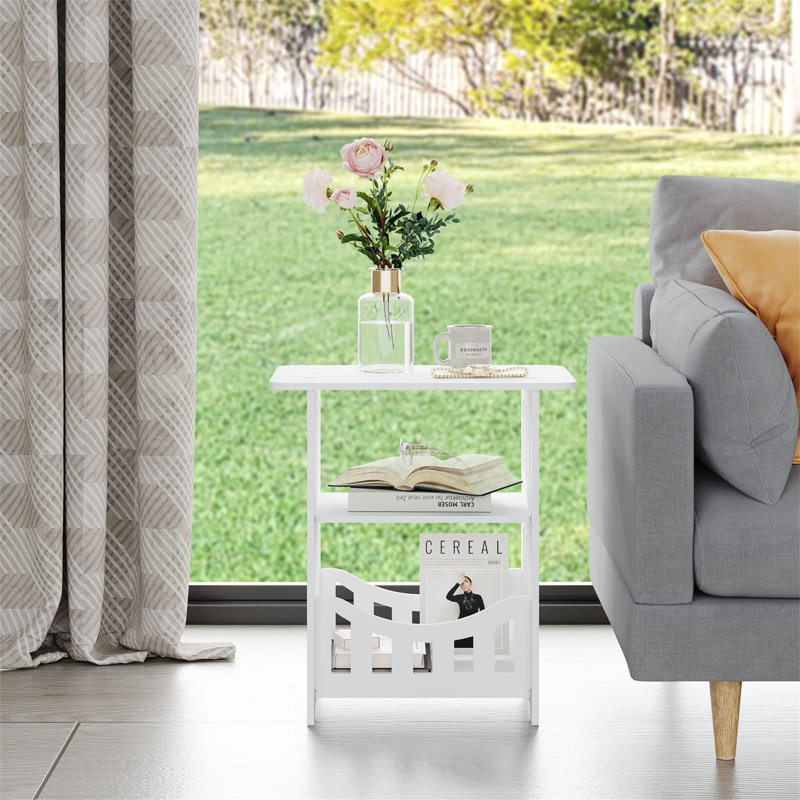 Ameria 36cm W Plastic Bedside Table