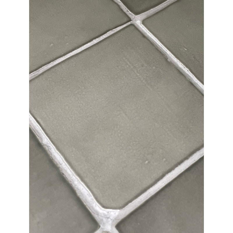 Zellige 4" x 4" Ceramic Subway Tile, Gray/Dark