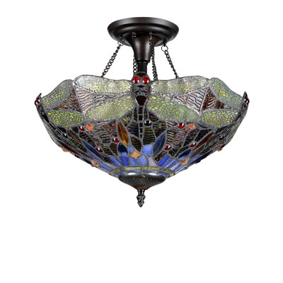 Plafonnier semi-encastré 2 lumières 16,1 po Marylhurst