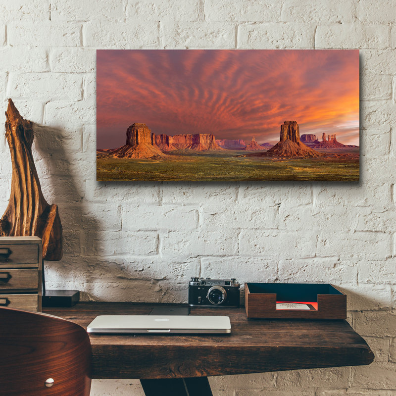  «Painted Skies» par David Drost, art mural en verre acrylique, 24 po x 12 po, H 12 po x l 24 po
