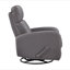 Fauteuil inclinable oscillant 1pc avec revêtement pivotant en cuir moka et meubles de salon-128515358