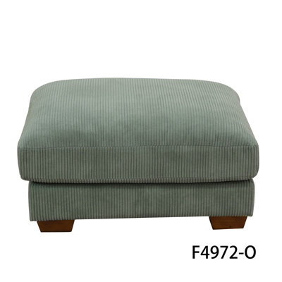 Green Corduroy Living Room Sectional Ottoman by Latitude Run
