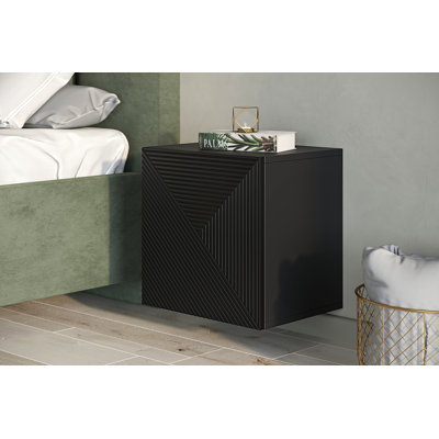 Aagam 40cm W Manufactured Wood Bedside Table