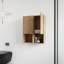  Armoire de salle de bain murale Cranor avec rangement ouvert et fermé-128489338