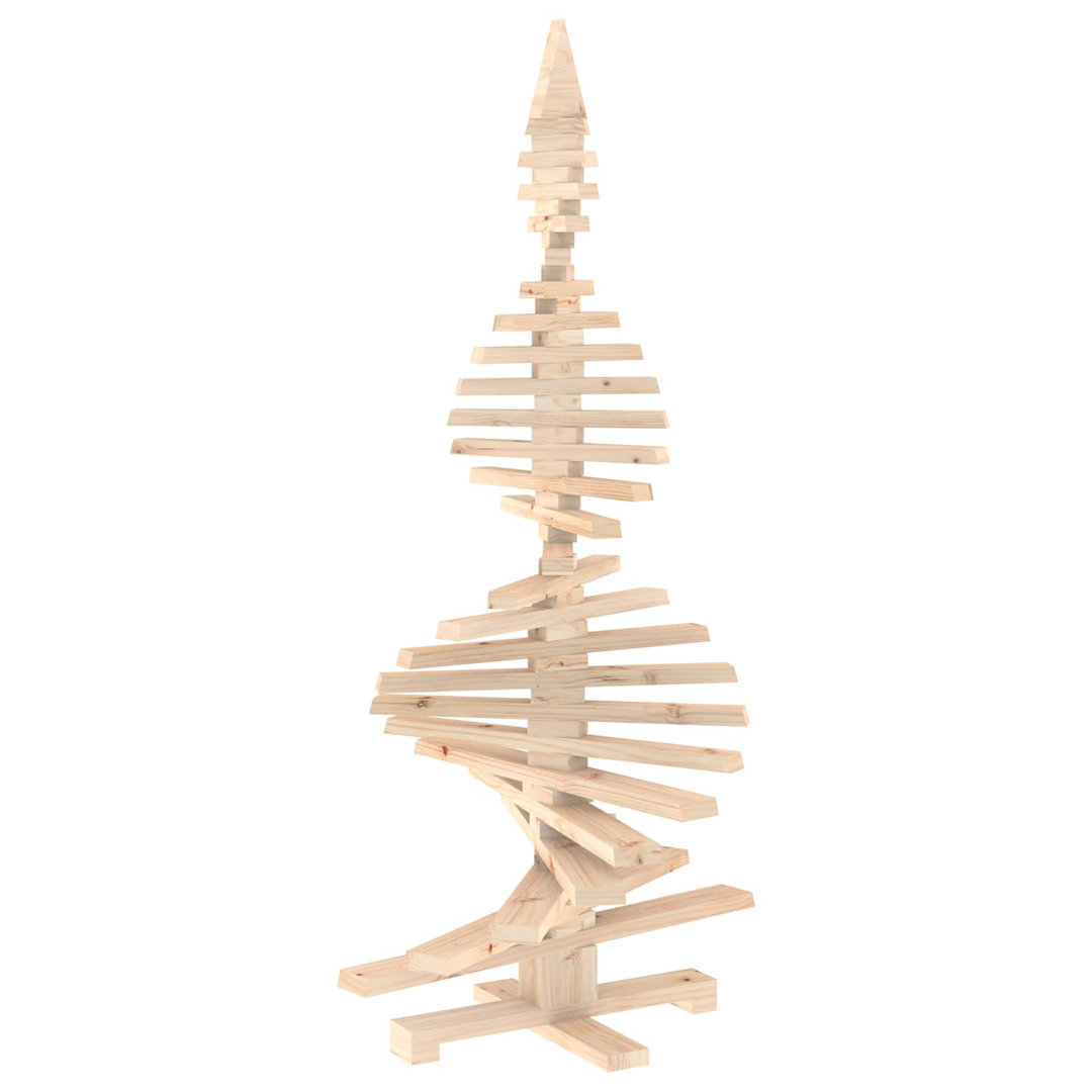 Vidaxl (Natural (Unfinished), 150 Cm) Wooden Christmas Tree Kotka 120 Cm Solid Pine Wood Brown Finish - Image 3