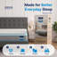 Winksleep Light Blue Euro Top Mattress, Medium-Firm with Pocket Springs -57107301