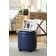 Ahl Arsy 15.75'' Wide Faux Leather Round Storage Ottoman with Reversible Tray Lid