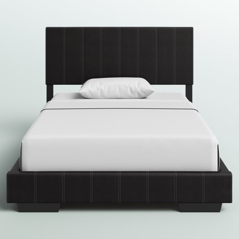 Lit plateforme en tissu d’ameublement complet/double Yasmine