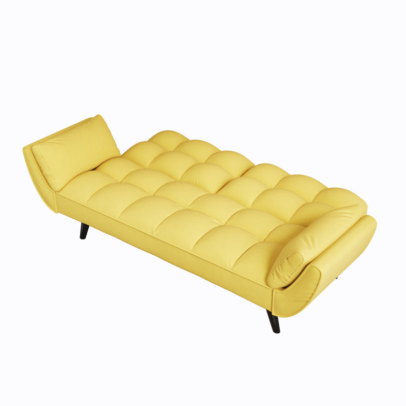 Canapé Kuebing, Velours jaune