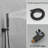 12 Inch Wall Mounted Tub Shower System With Hand Shower Single Handle Waterfall Shower Faucet Set Brass Shower Faucet Combo With Rough-In Valve-121834525