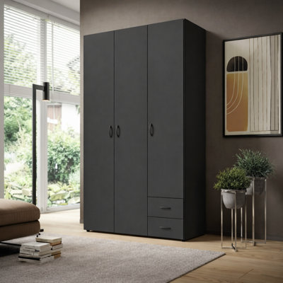 3 Door Manufactured Wood Wardrobe