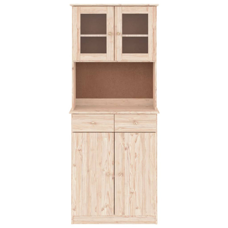 Alanas 77cm Solid Wood Sideboard, Brown