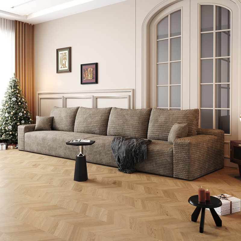 Canapé modulaire avec siège profond Boneless Cloud, H 37,8 po x l 140 po x P 39,4 po, Chameau, 4