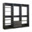 Dee Modular Closet System, 2 Clothing Racks, 6 Shelves, Dark Gray Wood