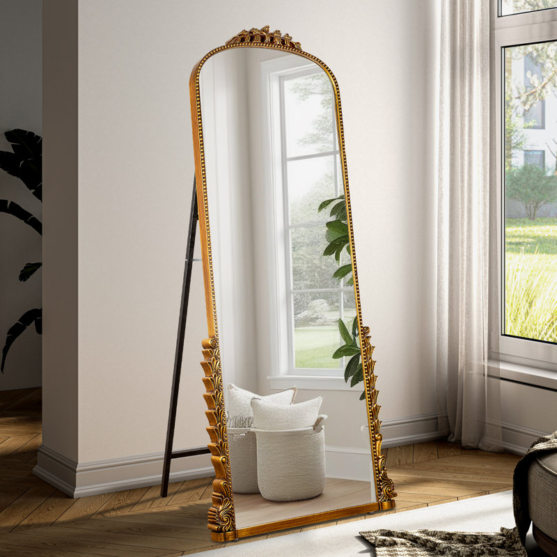 Canora Grey Rudney Arch Gold Full Length Mirror 67''H
