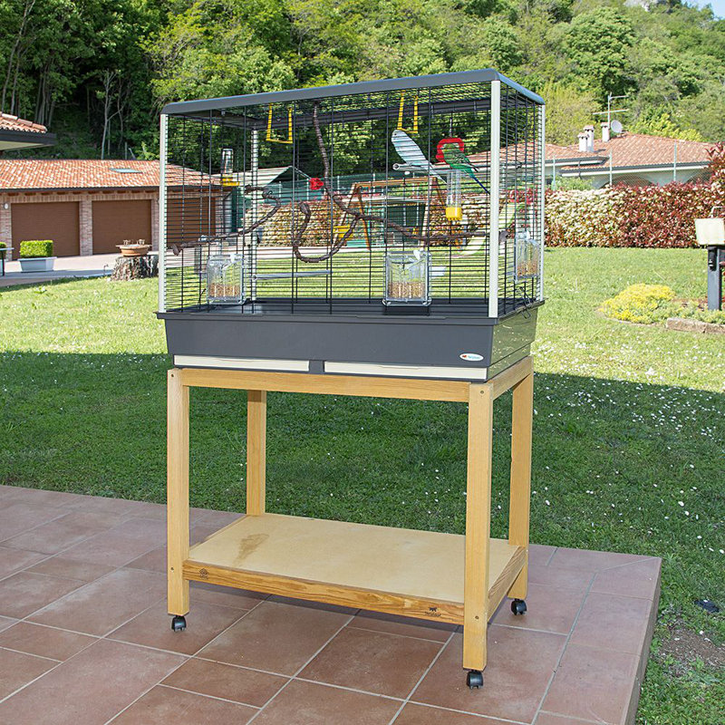 70cm Flat Top Table Top Bird Cage with Perch