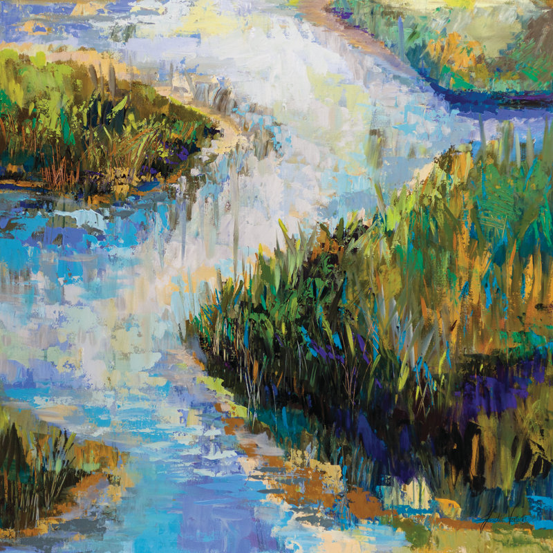 Water Walkway by Jeanette Vertentes - Wrapped Canvas Painting, 122cm H x 122cm W 
