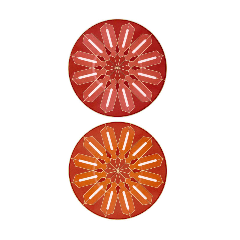 Ensemble de tasses à café Burtondale, 4, Rouge / orange / or