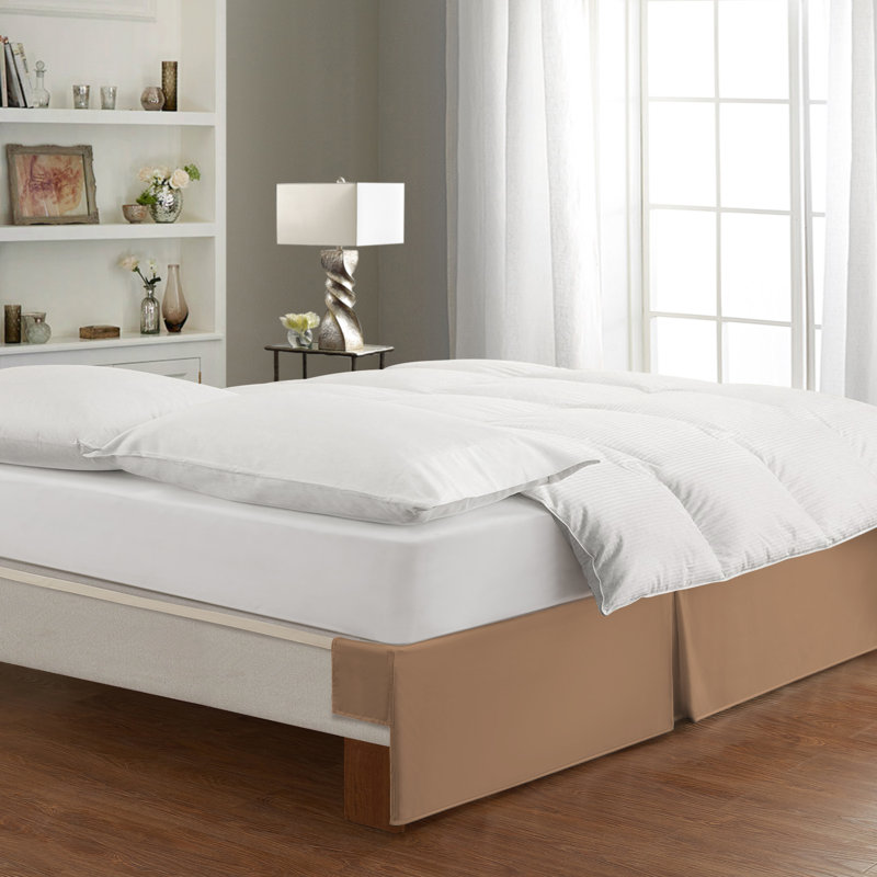 Bed Maker's No Lift Wrap Around Bed Skirt, 14" Drop, California King, White, California King, White