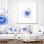 Coussin lombaire à fleurs fractales brillantes perfect