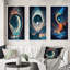 «Inspiring Moon'S Outer Space View», 3 pièces sur toile-818455486-818455487