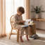 Chaise pour enfants en rotin et canne fabriquée à la main pour enfants