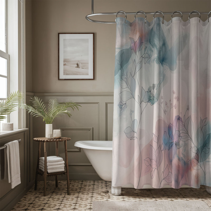 Rideau de douche standard 1 pièce, H 74 po x l 71 po