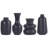 Set of 4 Matte Bud Vases – Elegant Mini Vases for Floral Arrangements & Home Styling