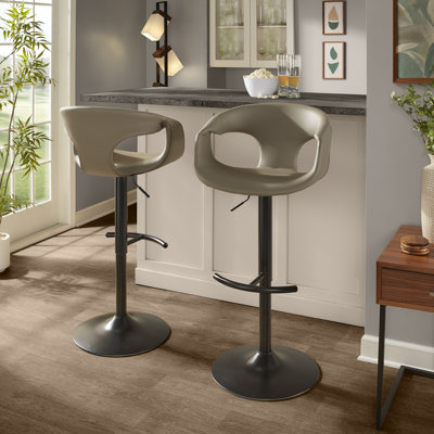 Cassandra Adjustable Bar Stools with Rounded T Footrest