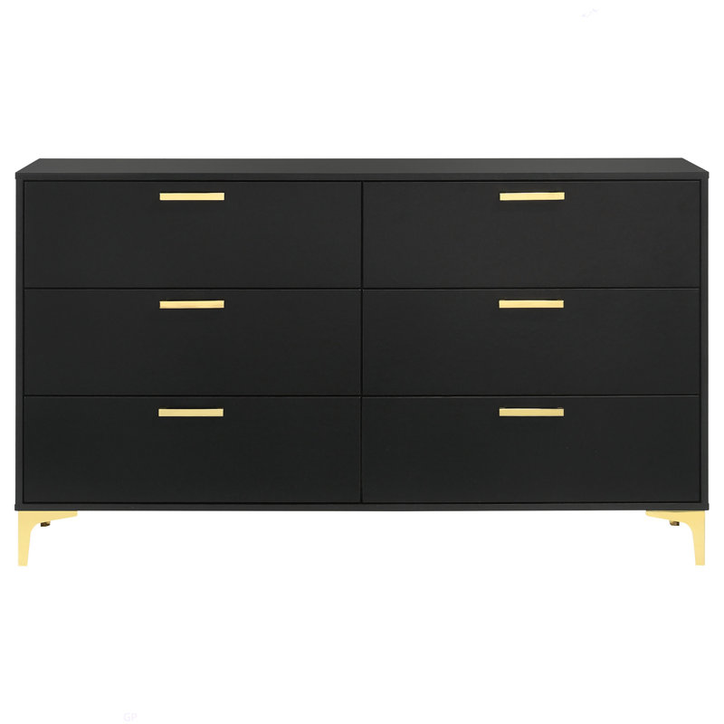 Commode rectangulaire à 6 tiroirs Lexie