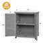 Banc de rempotage avec armoire de rangement et plateau de table en métal pour patio extérieur, table de poste de travail extérieur-122980353