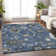 Premium Machine Washable Prisco Blue Rug
