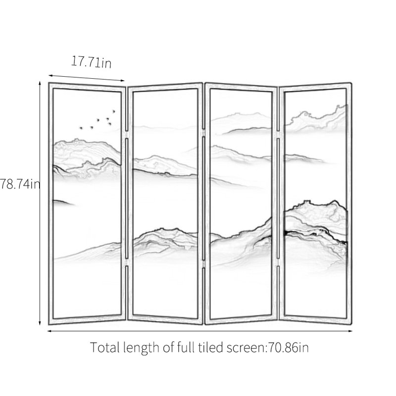 Keyton, 78.74" H x 70.86" W x 1.37" D