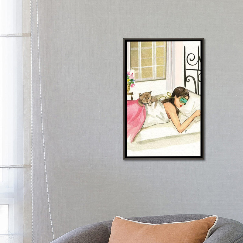 «Sunday Morning Audrey Hepburn» par Rongrong DeVoe - reproduction d'art, H 26 po x l 18 po x 1,5 po, Aucun mat