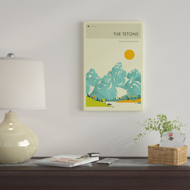 « grand teton ii », impression sur toile, H 40 po x l 26 po x P 1,5 po, Toile tendue, Pas de tapis
