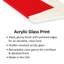 Art moderne carré rouge d'après Albers, reproduction sur verre acrylique-789703076