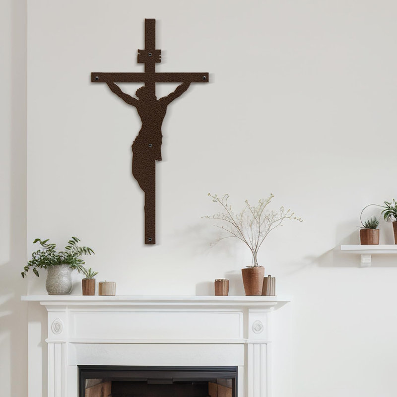 Décoration murale en métal, H 30 po x l 20 po x P 0,05 po, Brown