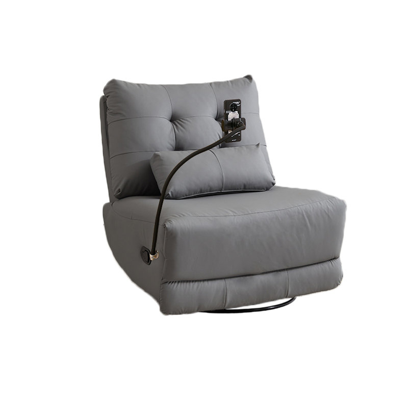Fauteuil inclinable en similicuir Svala, Gris foncé